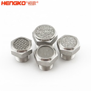 廠家直銷316不銹鋼燒結消聲器耐高溫降噪,粉末燒結氣動元件可按需定制